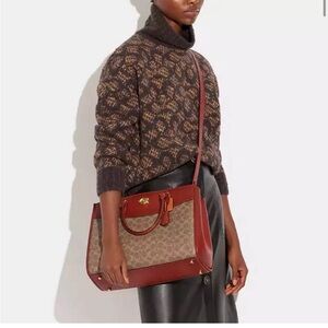 Coach CE731 Brooke Carryall Signature Canvas Leather Crossbody Bag